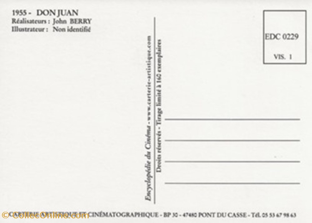 Don Juan cartes postales autres don juan