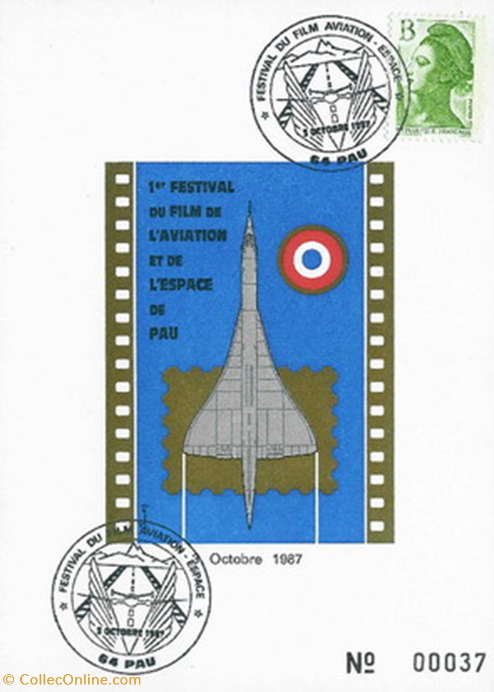 cartes postales autres pau festival du film de aviation et de espace 1987