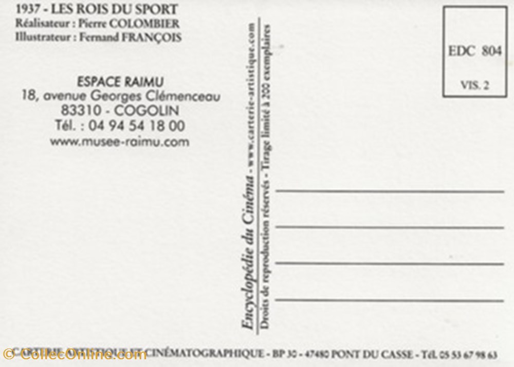 cartes postales autres les rois du sport