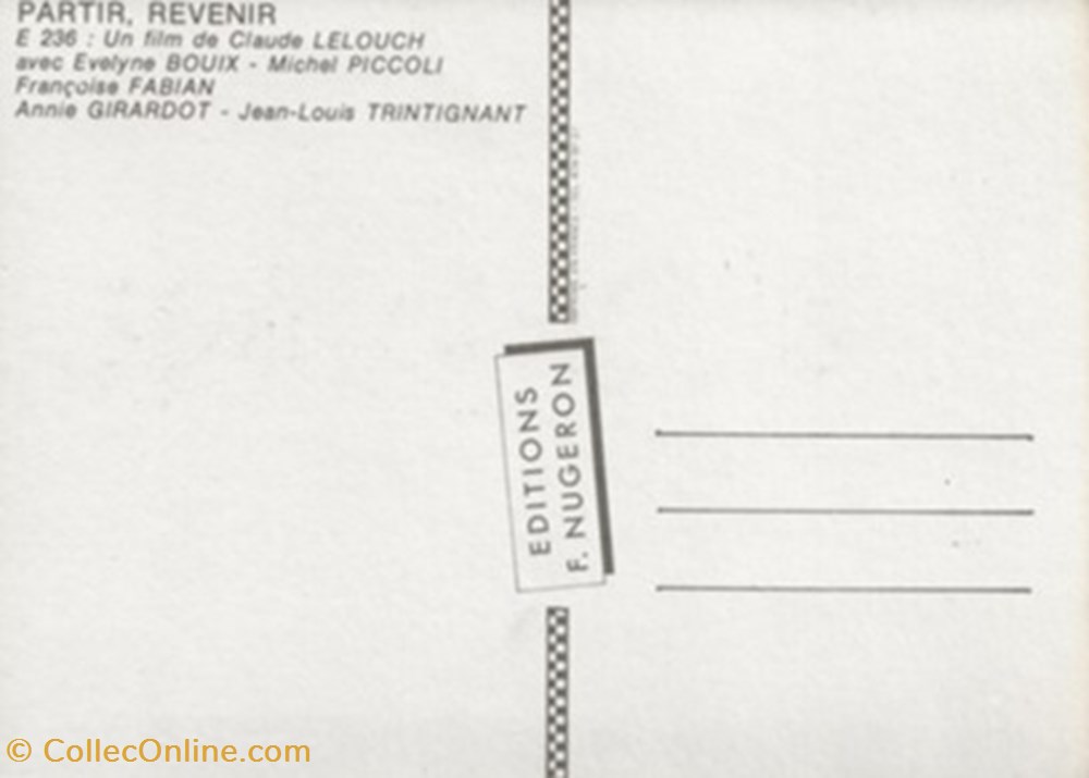 Partir, revenir cartes postales autres partir revenir