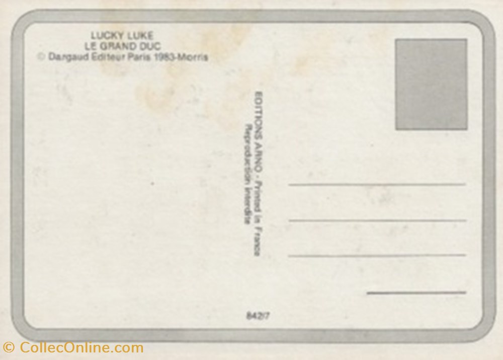 Lucky Luke cartes postales bande dessinee lucky luke