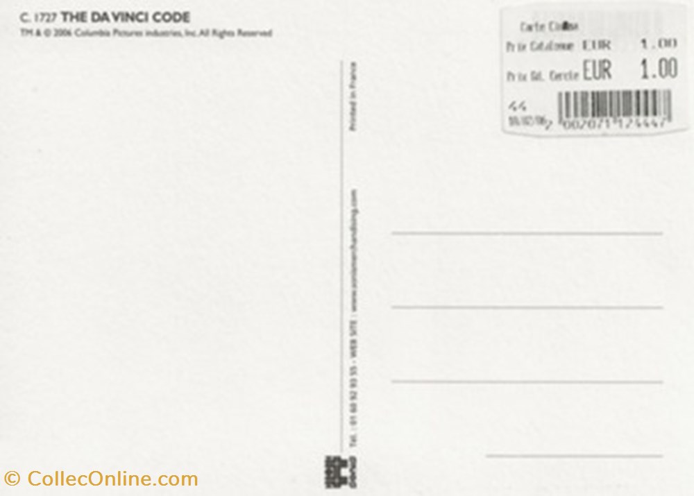 The da vinci code cartes postales autres the da vinci code