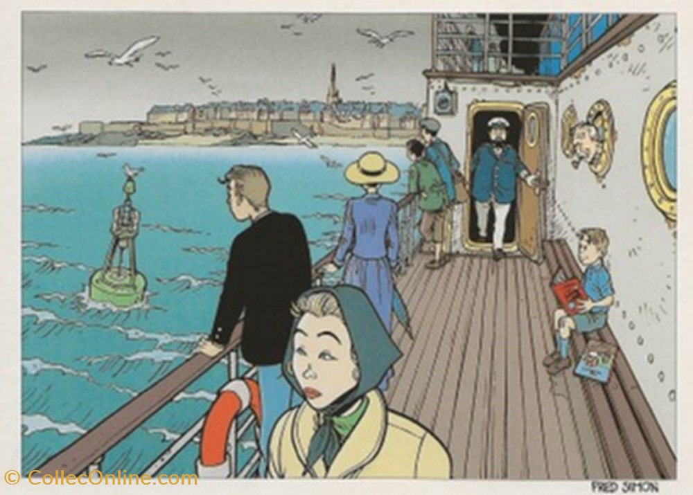 cartes postales bande dessinee saint malo 35 1998