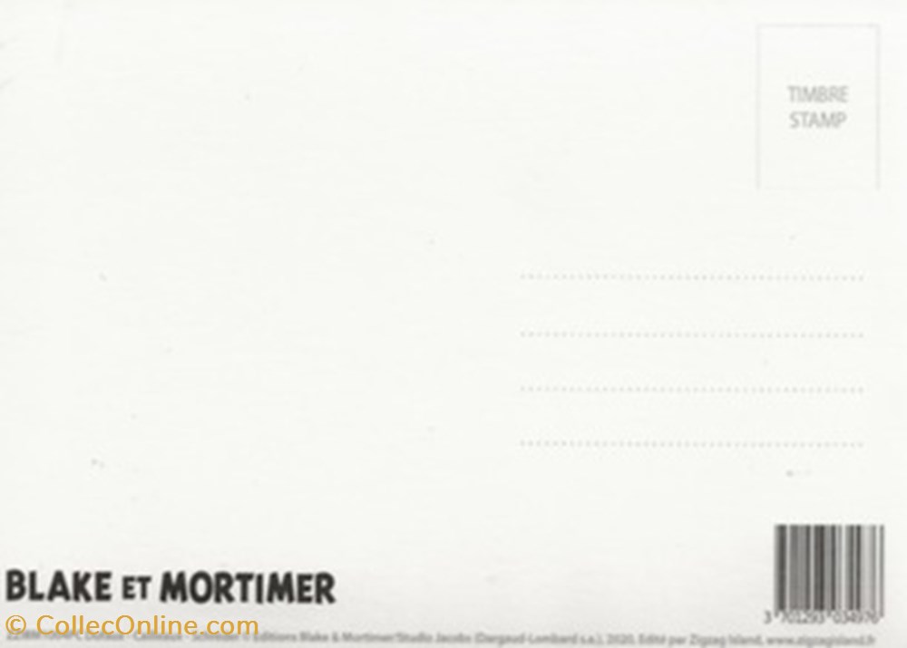 Blake et Mortimer cartes postales bande dessinee blake et mortimer