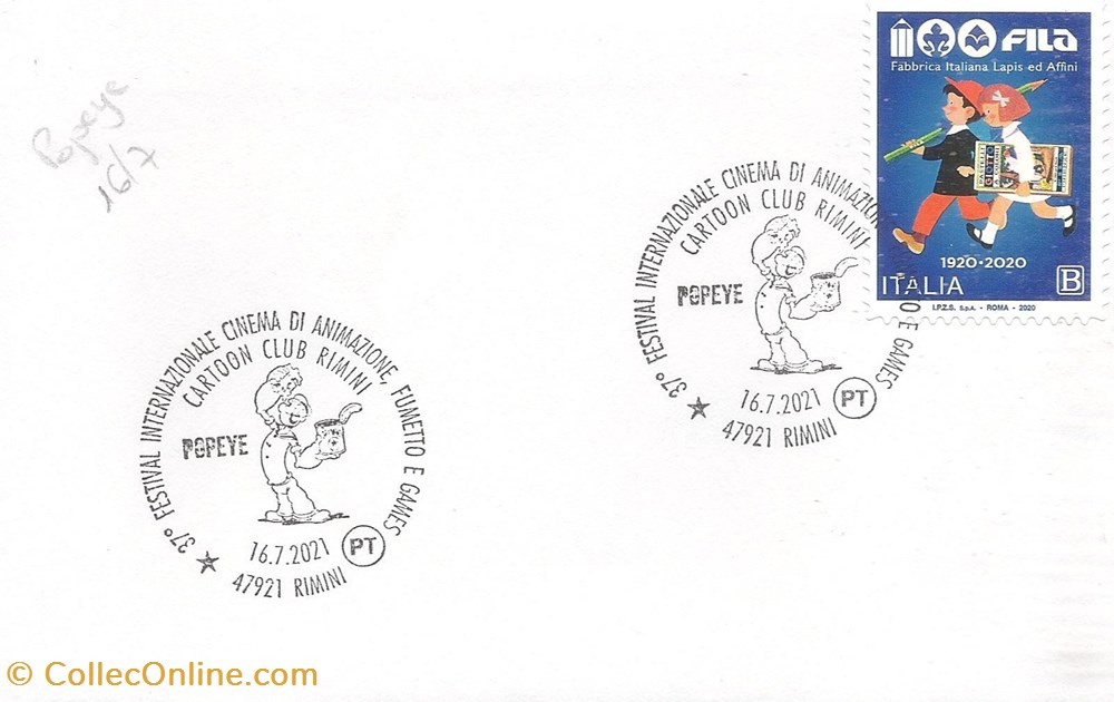 Rimini (Italie) 2021 Festival du dessin animé, de la BD et des jeux timbres rimini italie 2021 festival du dessin anime de la bd et des jeux