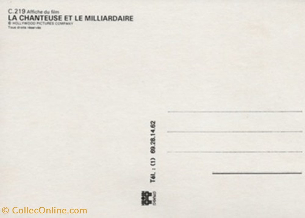 La chanteuse et le milliardaire cartes postales autres la chanteuse et le milliardaire
