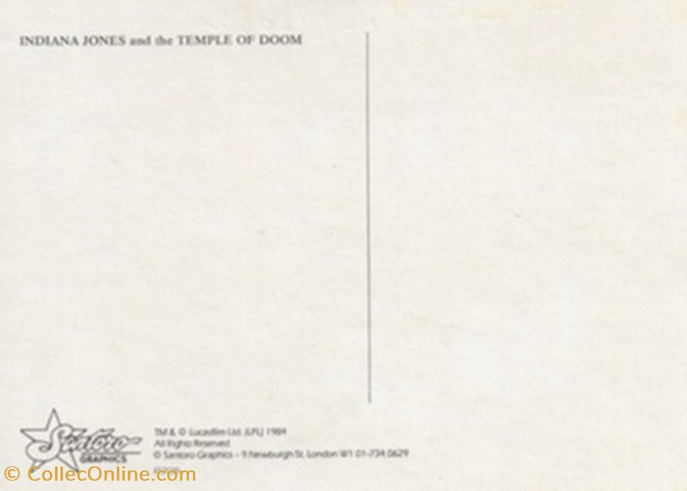 Indiana Jones and the temple of doom cartes postales autres indiana jones and the temple of doom