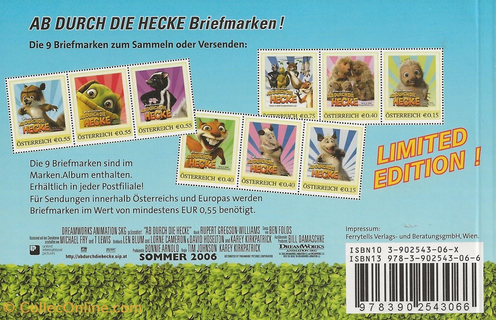 timbres zzz carnet autriche 2006 ab durch die hecke