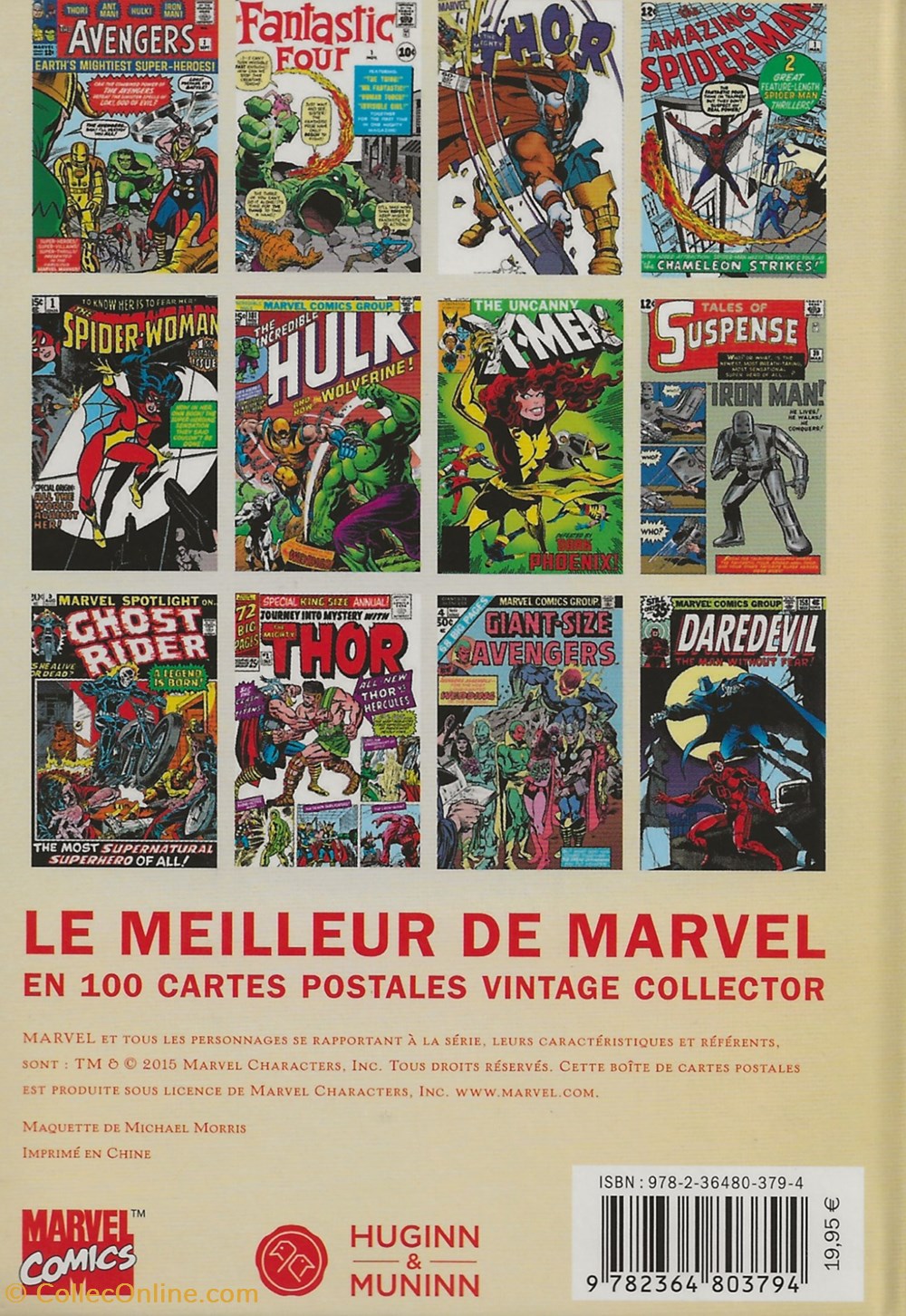 Marvel 5 cartes postales bande dessinee marvel