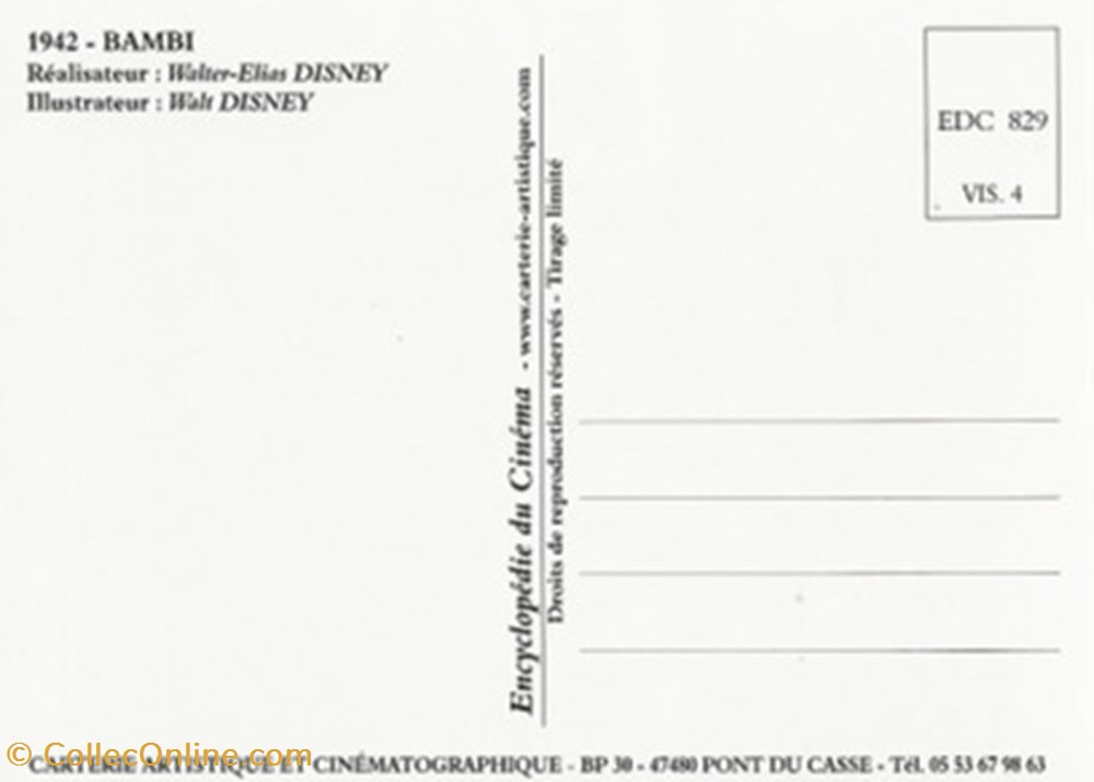 Bambi cartes postales autres bambi