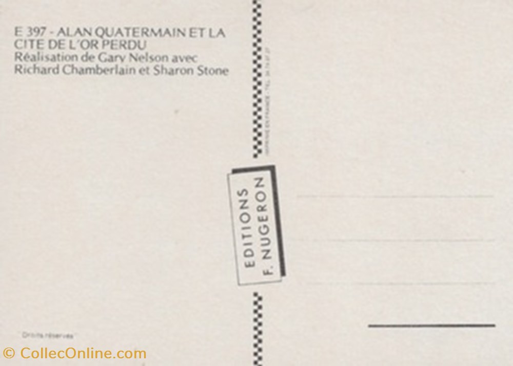 Allan Quatermain et la cité de l'or perdu cartes postales autres allan quatermain et la cite de or perdu