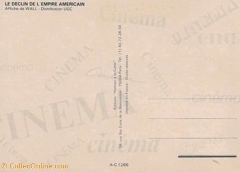 Le déclin de l'empire américain cartes postales autres le declin de empire americain