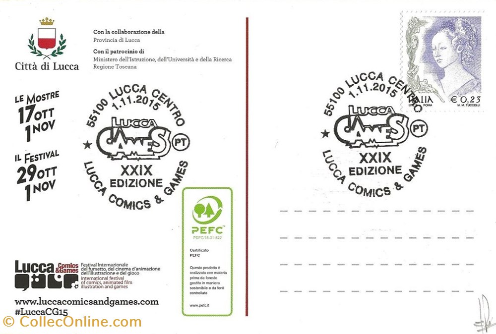 Lucca (Italie) 2015 cartes postales bande dessinee lucca italie 2015
