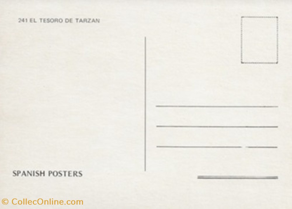 cartes postales autres el tesoro de tarzan