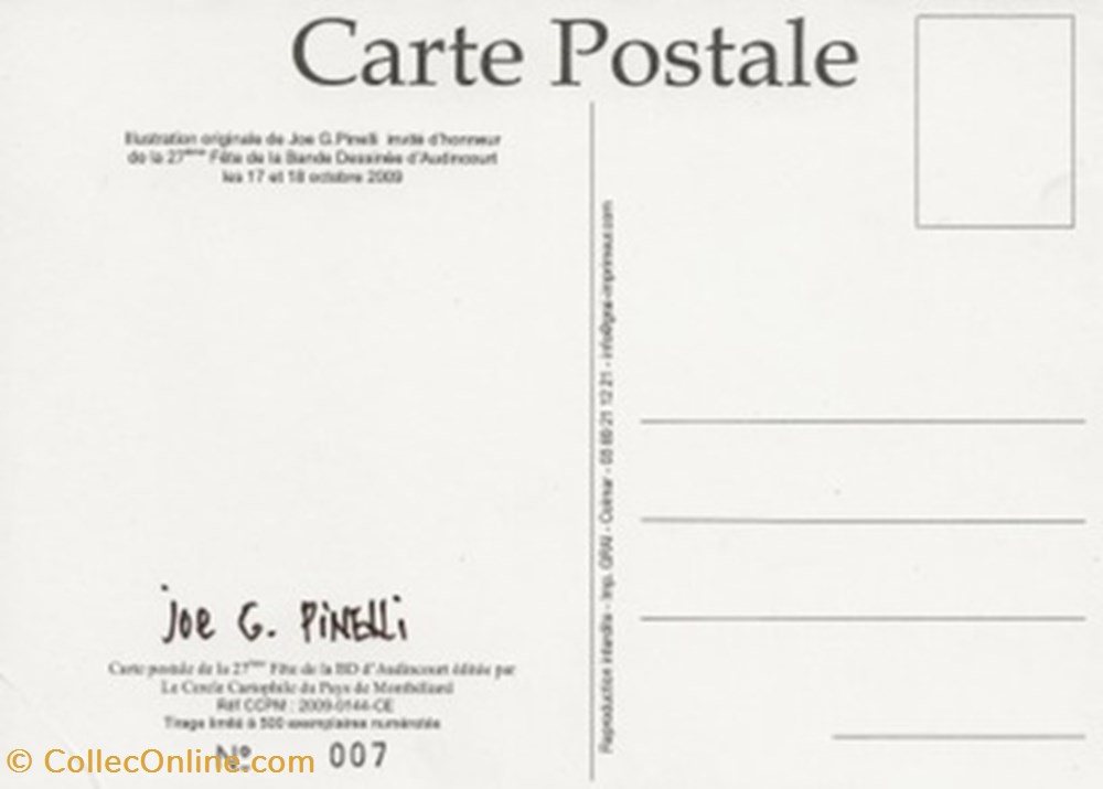 Audincourt (25) 2009 cartes postales bande dessinee audincourt 25 2009