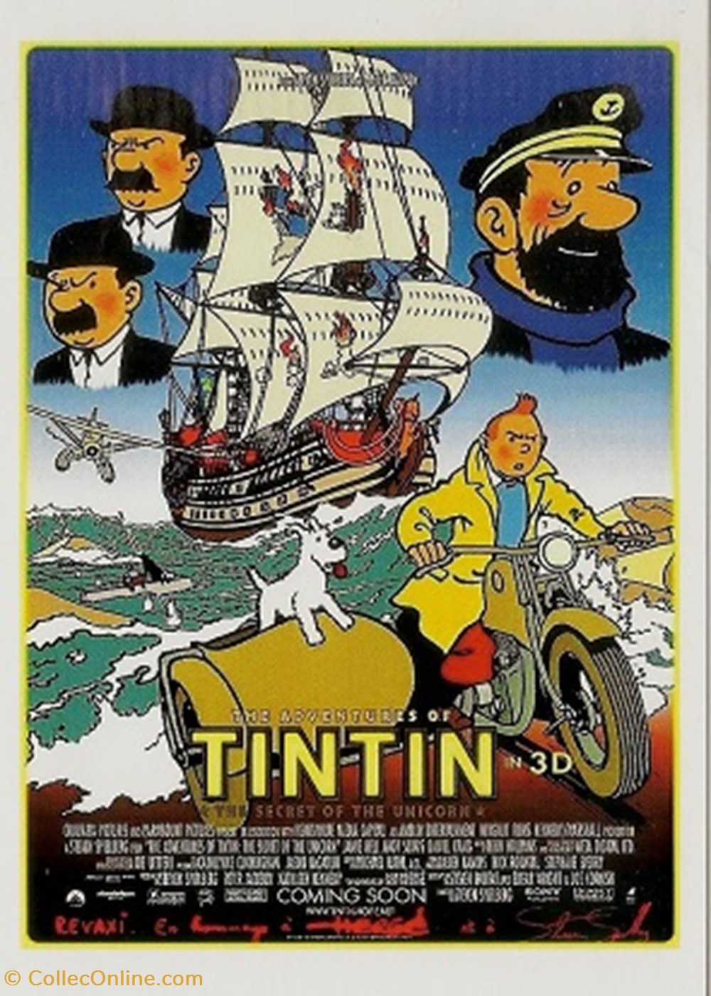 Tintin the secret of the unicorn cartes postales autres tintin the secret of the unicorn