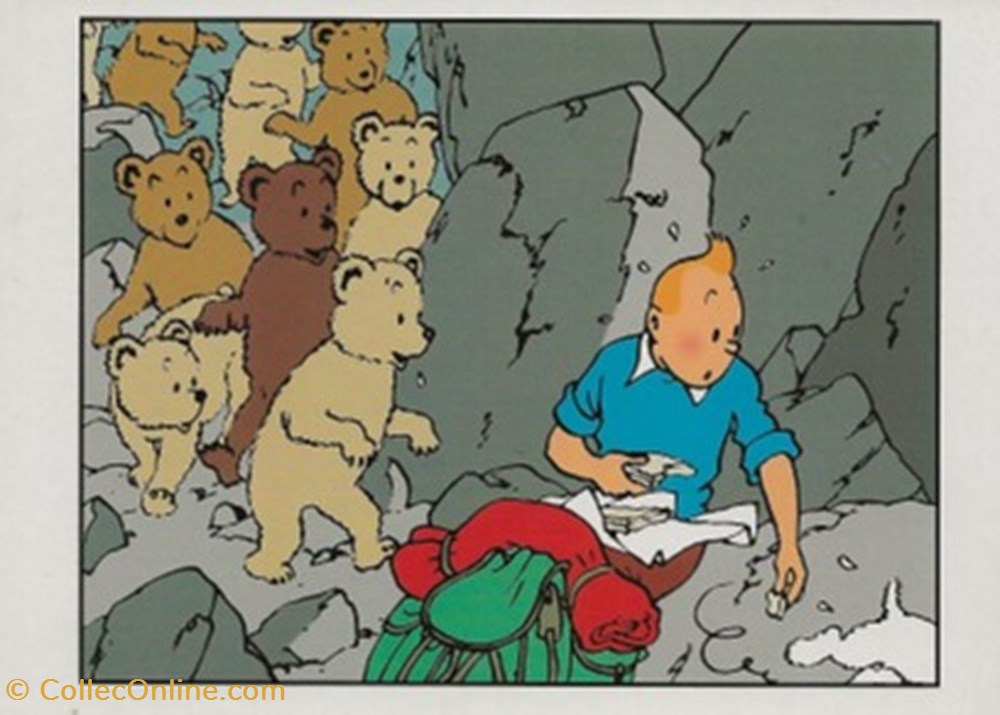 cartes postales bande dessinee tintin