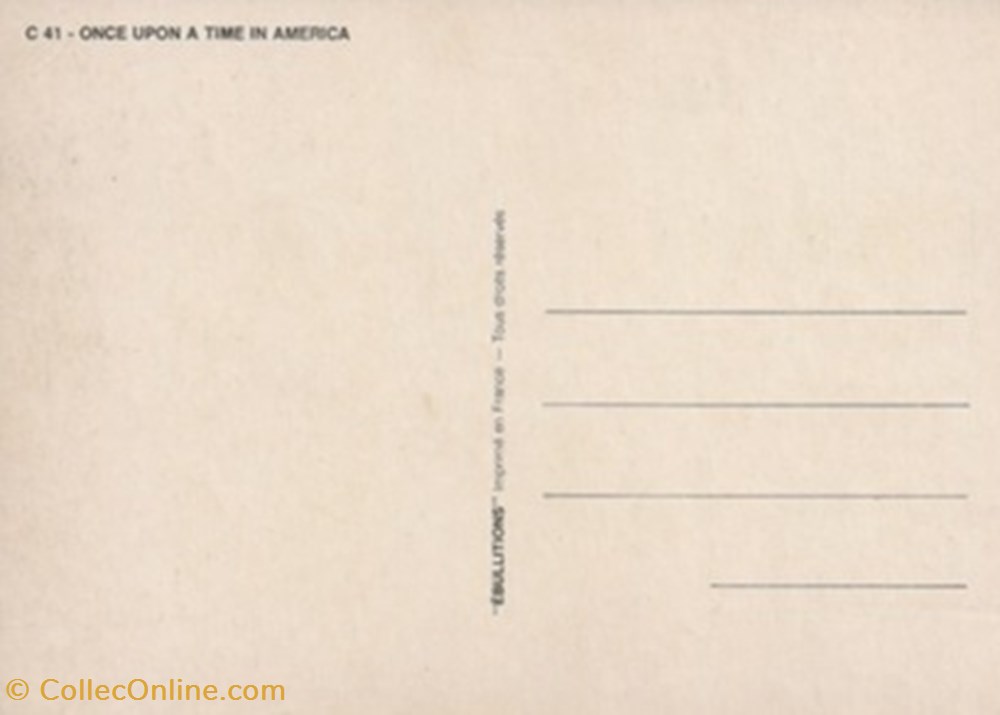 Once upon a time in America cartes postales autres once upon a time in america