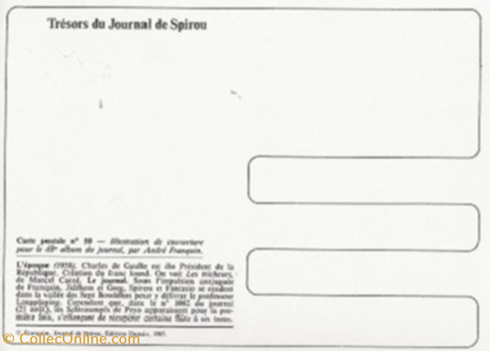 Le Journal de Spirou 50 cartes postales bande dessinee le journal de spirou 50