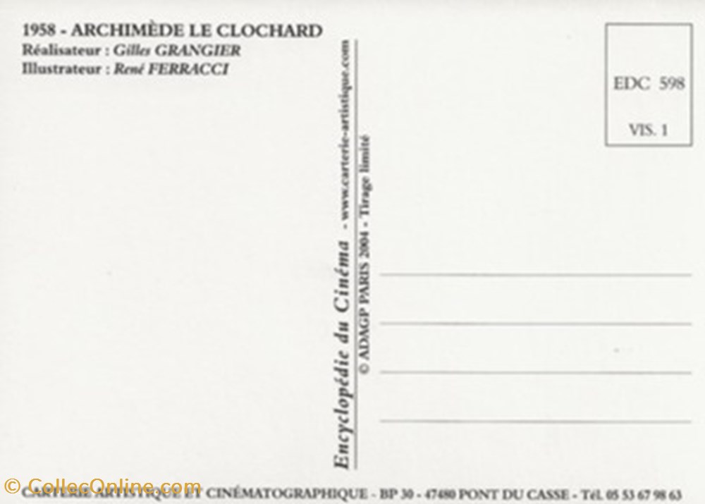 Archimède le clochard cartes postales autres archimede le clochard