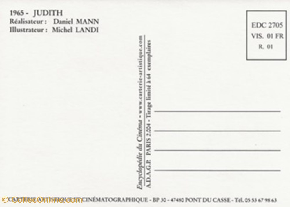 Judith cartes postales autres judith