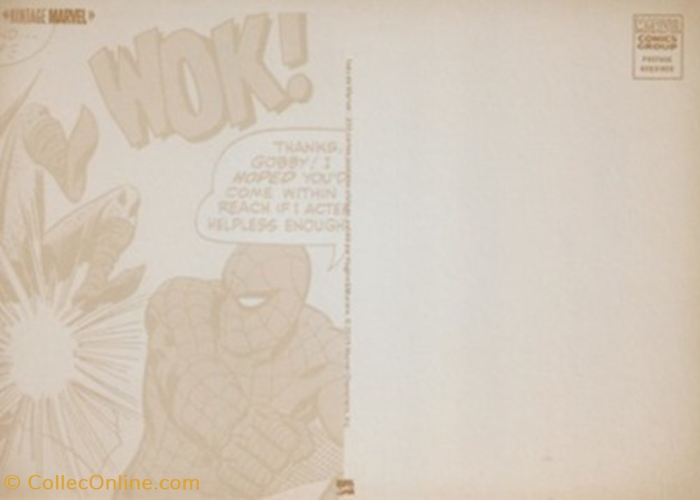 Marvel 2 cartes postales bande dessinee marvel