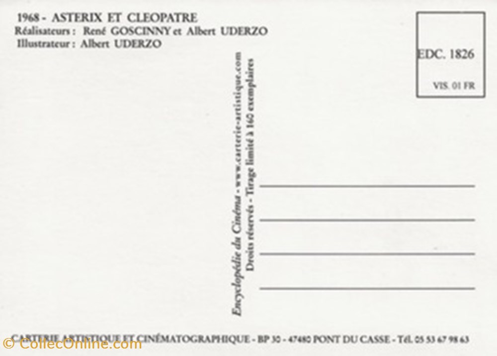 Astérix et Cléopâtre cartes postales autres asterix et cleopatre