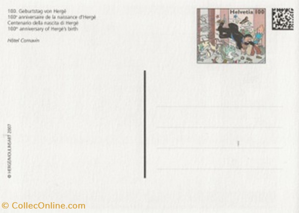 Tintin cartes postales bande dessinee tintin