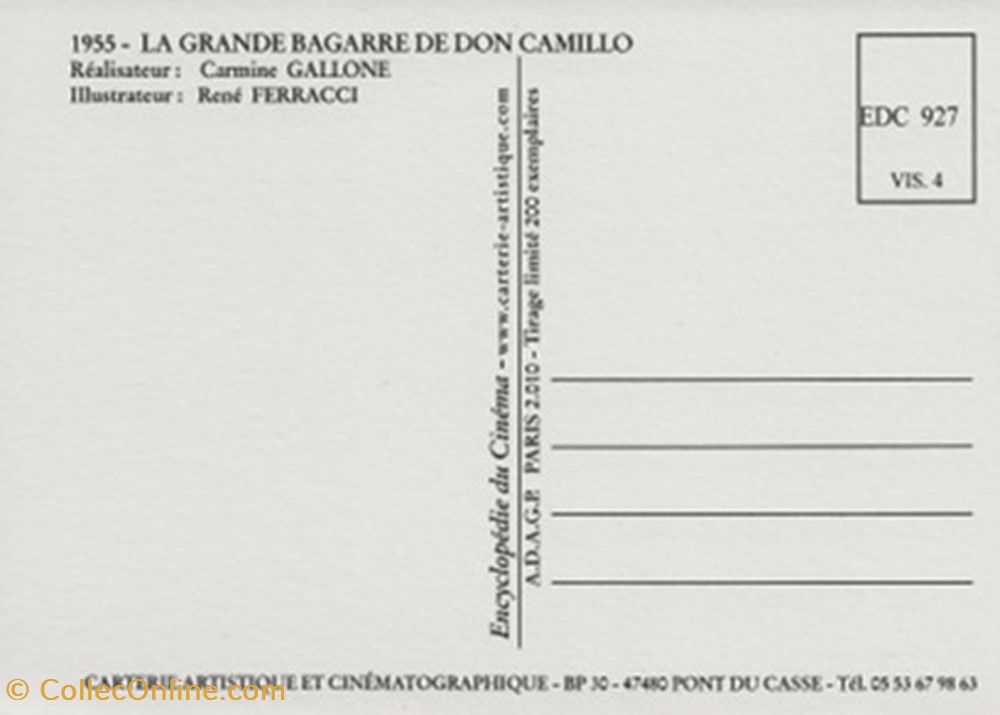 La grande bagarre de Don Camillo cartes postales autres la grande bagarre de don camillo