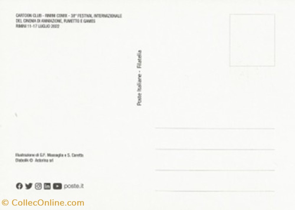 cartes postales bande dessinee rimini italie 2022