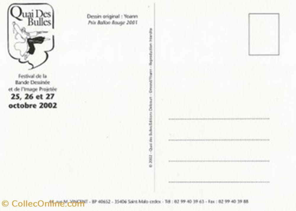 cartes postales bande dessinee saint malo 35 2002