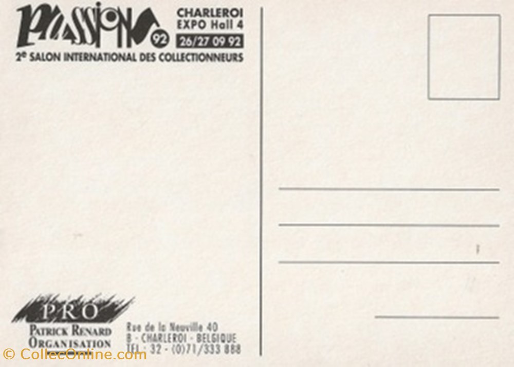 Charleroi (Belgique) 1992 cartes postales bande dessinee charleroi belgique 1992