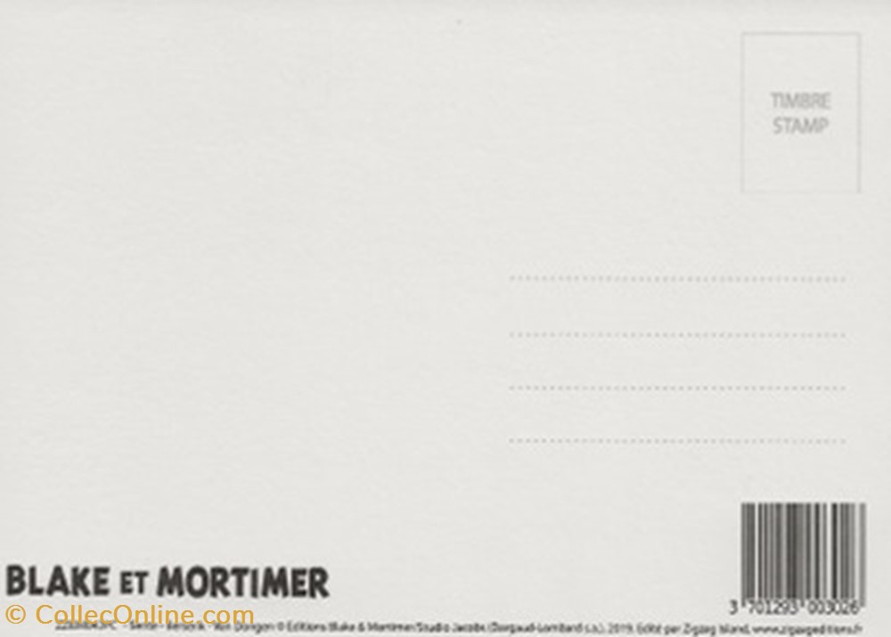 Blake et Mortimer cartes postales bande dessinee blake et mortimer