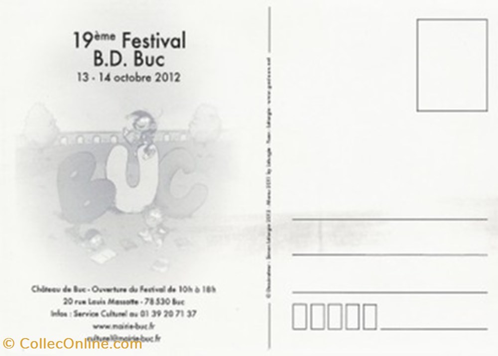 Buc (78) 2012 cartes postales bande dessinee buc 78 2012