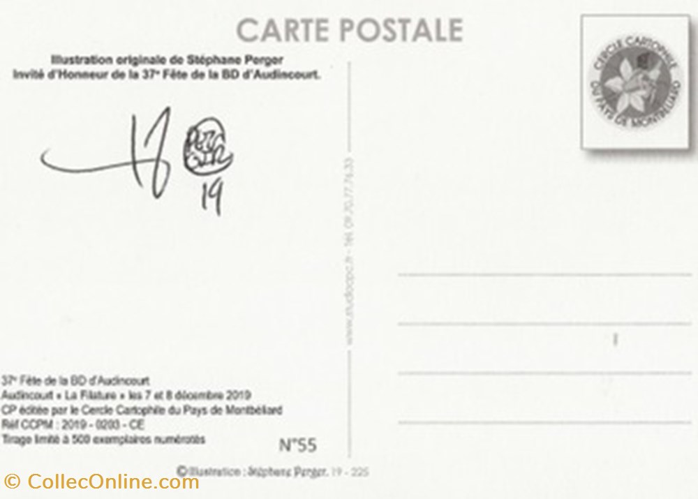 cartes postales bande dessinee audincourt 25 2019