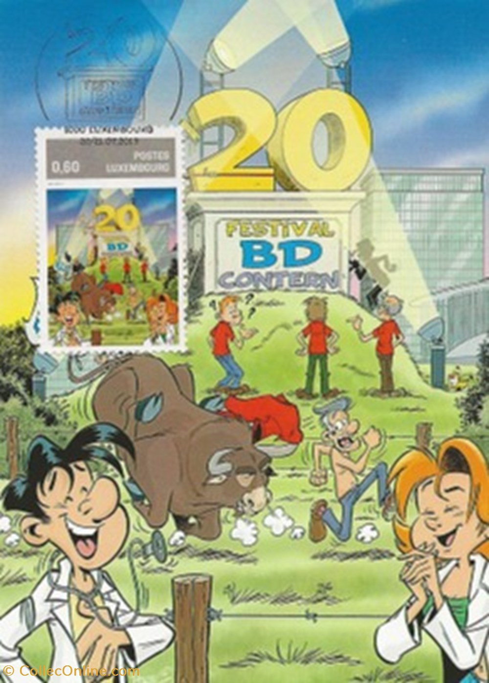 cartes postales bande dessinee contern luxembourg 2013