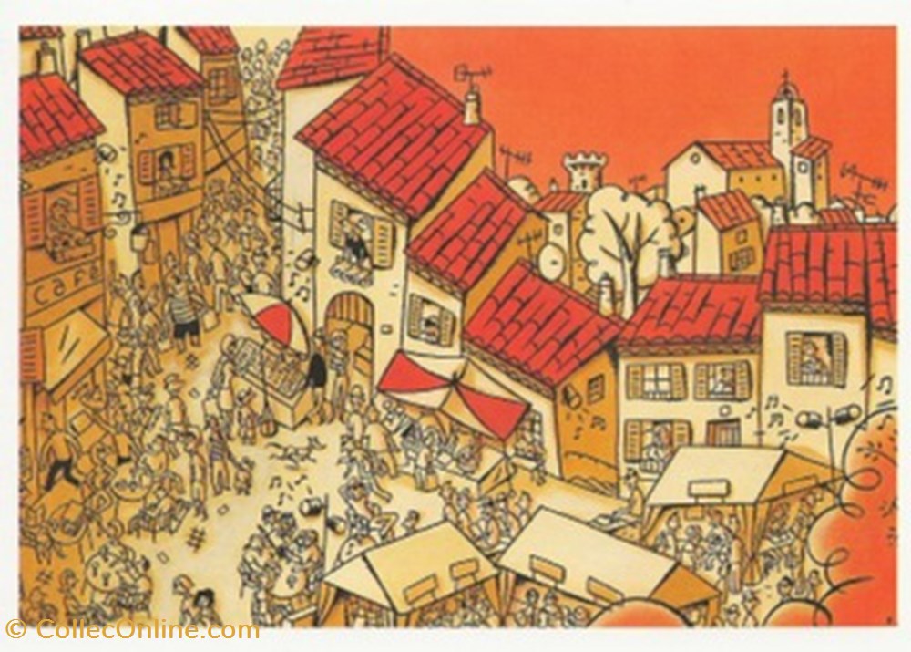 cartes postales bande dessinee sollies ville 83 1996