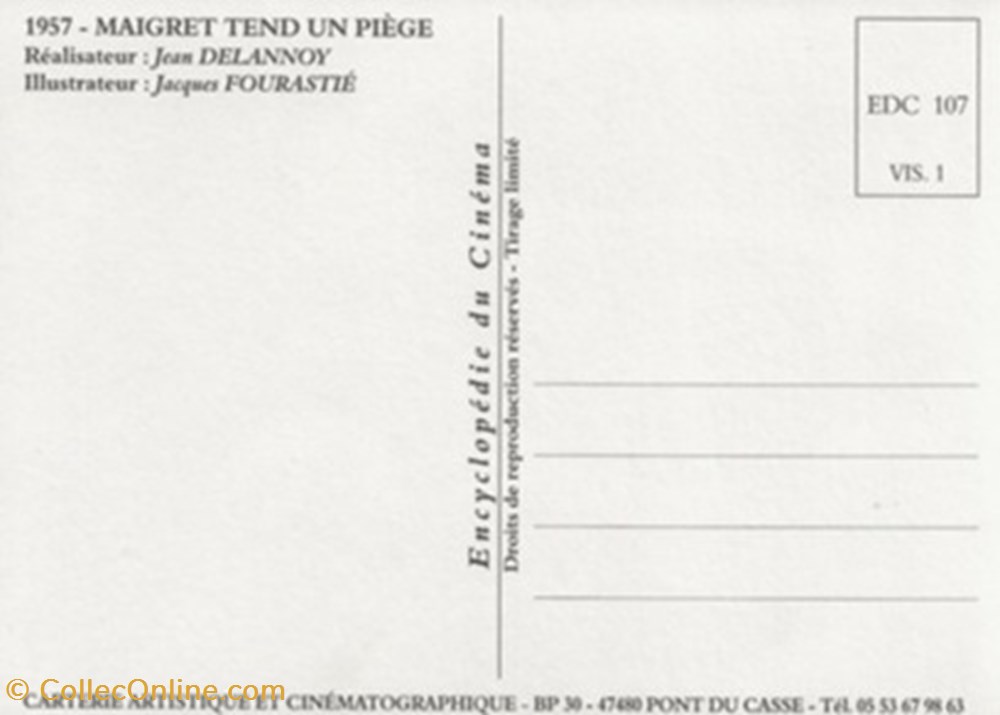 Maigret tend un piège cartes postales autres maigret tend un piege