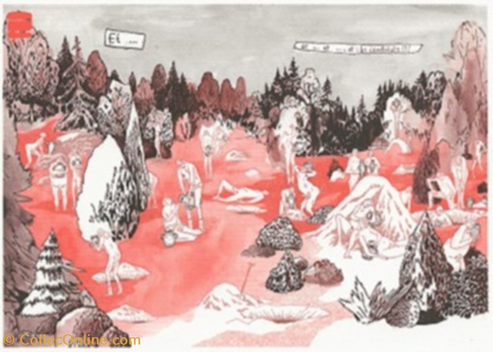 cartes postales bande dessinee lucerne suisse 2015