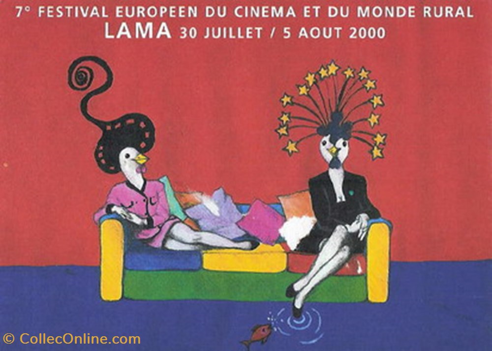 cartes postales autres lama festival europeen du cinema et du monde rural 2000