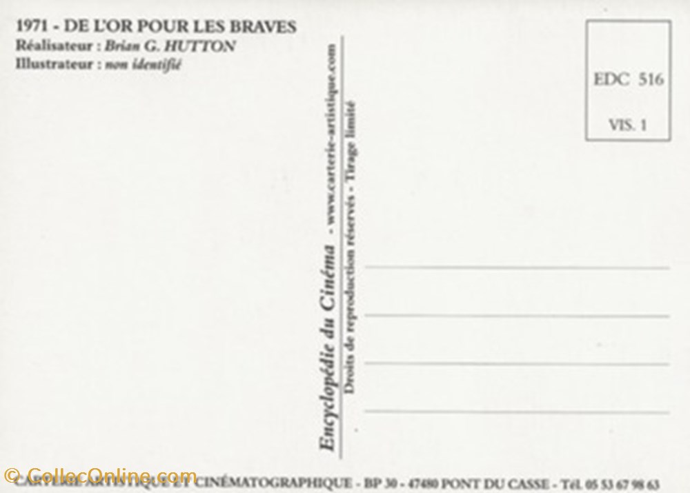 cartes postales autres de or pour les braves