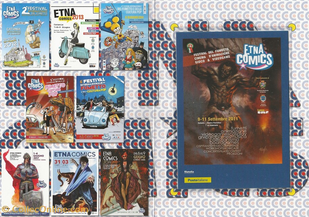 ZZZ - Italie 2022 Folder Etna comics 2 timbres zzz italie 2022 folder etna comics