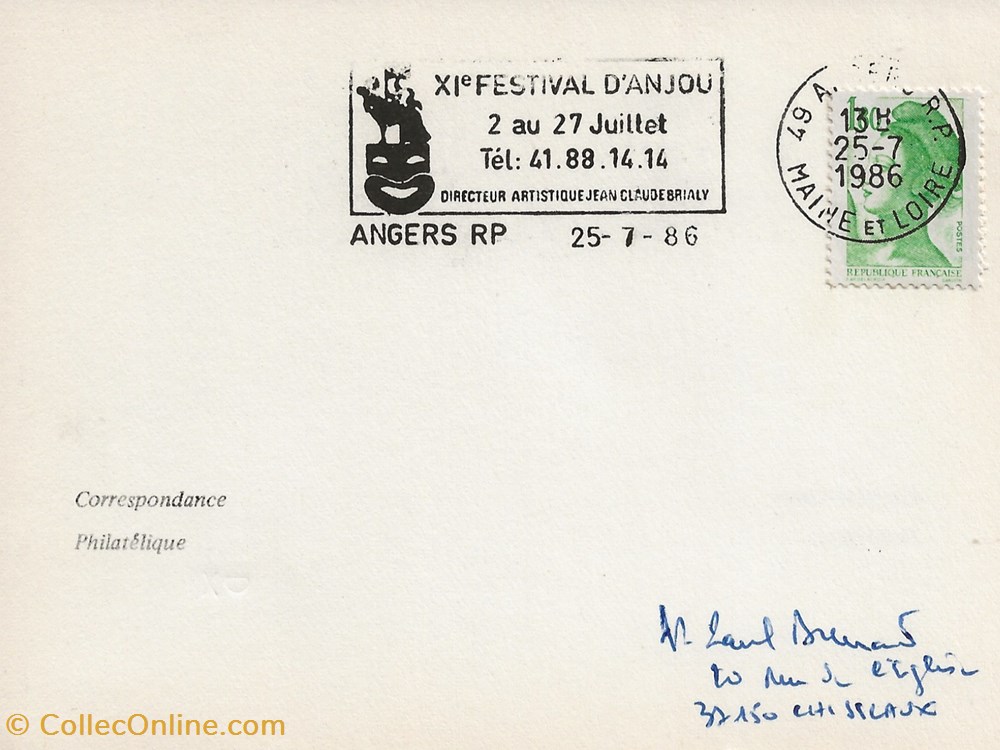 timbres angers 49 1986 xieme festival anjou