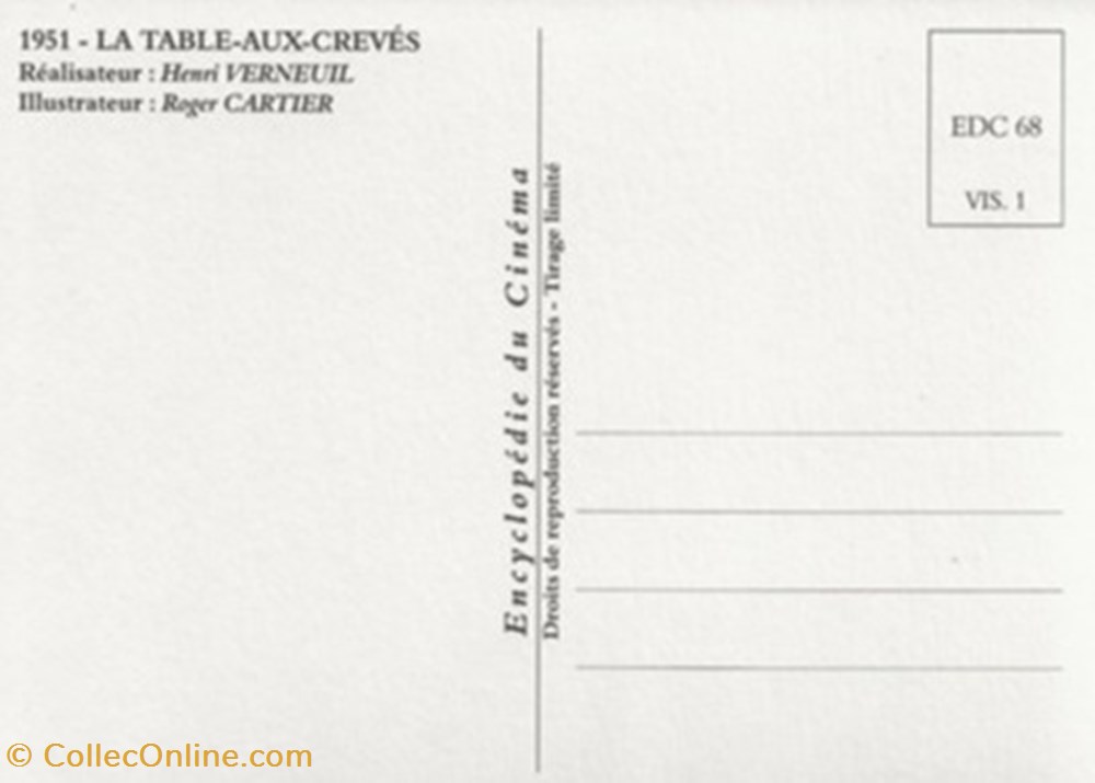 La table aux crevés cartes postales autres la table aux creves