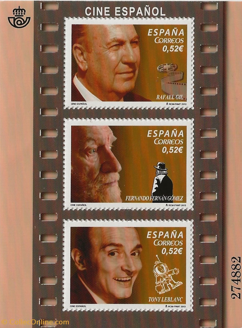 ZZZ bloc (Espagne) 2013 Cine espanol timbres zzz bloc espagne 2013 cine espanol