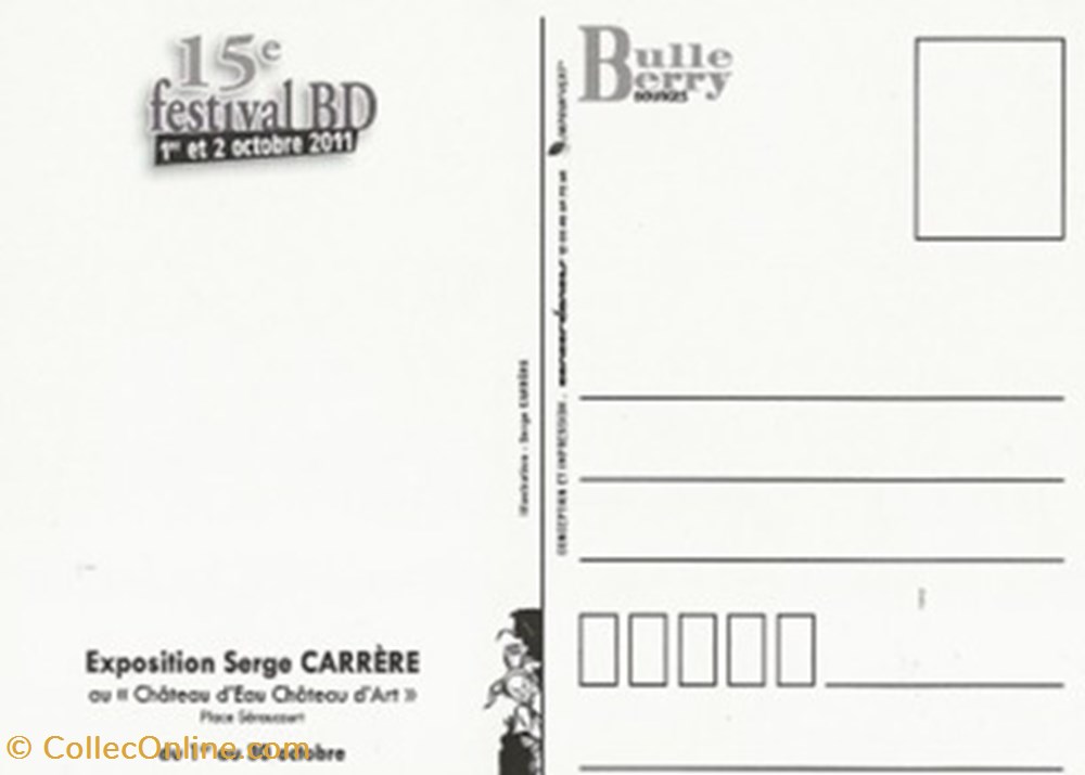 Bourges (18) 2011 cartes postales bande dessinee bourges 18 2011