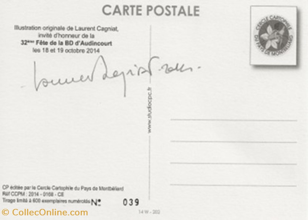 Audincourt (25) 2014 cartes postales bande dessinee audincourt 25 2014