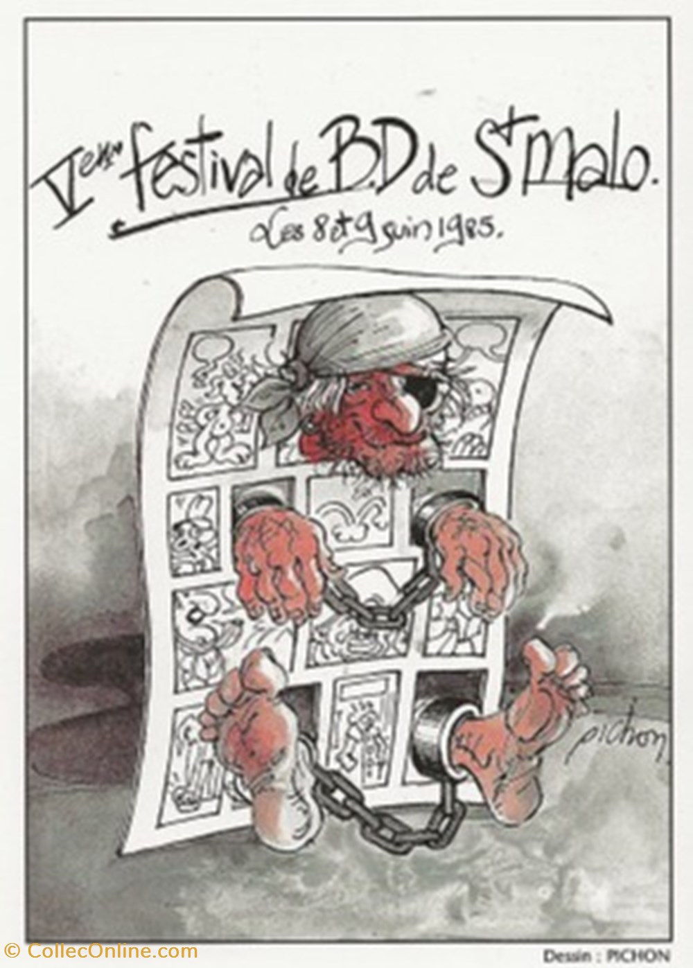 cartes postales bande dessinee saint malo 35 1985