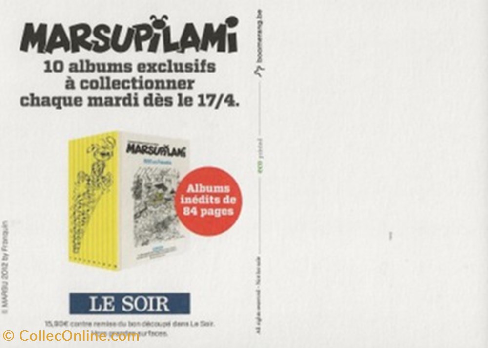 Marsupilami cartes postales bande dessinee marsupilami