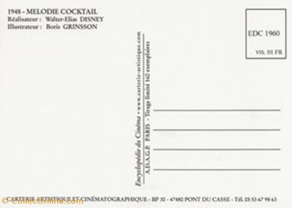 cartes postales autres melody cocktail